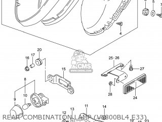 REAR COMBINATION LAMP (VL800BL4 E33) - VL800B VOLUSIA 2014 (L4) USA (E03)