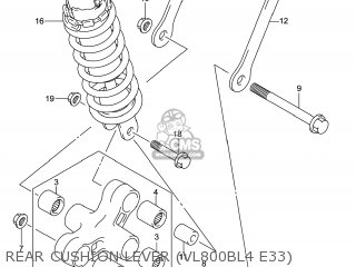 REAR CUSHION LEVER (VL800BL4 E33) - VL800B VOLUSIA 2014 (L4) USA (E03)
