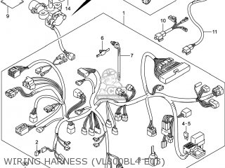WIRING HARNESS (VL800BL4 E03) - VL800B VOLUSIA 2014 (L4) USA (E03)