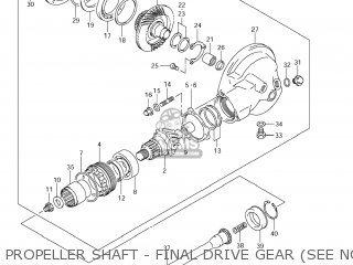 PROPELLER SHAFT - FINAL DRIVE GEAR (SEE NOTE) - VL800C BOULEVARD C50 2006 (K6) USA CALIFORNIA (E03 E33)