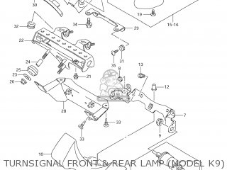 TURNSIGNAL FRONT & REAR LAMP (MODEL K9) - VL800C BOULEVARD C50 2007 (K7) USA CALIFORNIA (E03 E33)