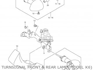 TURNSIGNAL FRONT & REAR LAMP (MODEL K6) - VL800C BOULEVARD C50 2008 (K8) USA CALIFORNIA (E03 E33)