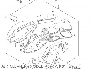 AIR CLEANER (MODEL K6/K7/K8) - VL800C BOULEVARD C50 2009 (K9) USA CALIFORNIA (E03 E33)