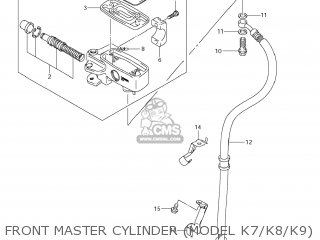 FRONT MASTER CYLINDER (MODEL K7/K8/K9) - VL800C BOULEVARD C50 2009 (K9) USA CALIFORNIA (E03 E33)