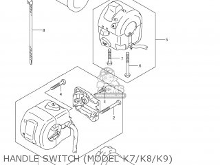 HANDLE SWITCH (MODEL K7/K8/K9) - VL800C BOULEVARD C50 2009 (K9) USA CALIFORNIA (E03 E33)