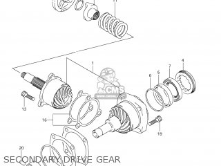 SECONDARY DRIVE GEAR - VL800C BOULEVARD C50 2009 (K9) USA CALIFORNIA (E03 E33)