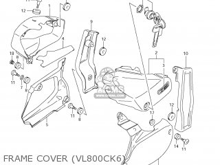 FRAME COVER (VL800CK6) - VL800T BOULEVARD C50 2007 (K7) USA CALIFORNIA (E03 E33)