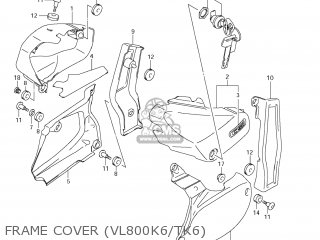 FRAME COVER (VL800K6/TK6) - VL800T BOULEVARD C50 2007 (K7) USA CALIFORNIA (E03 E33)