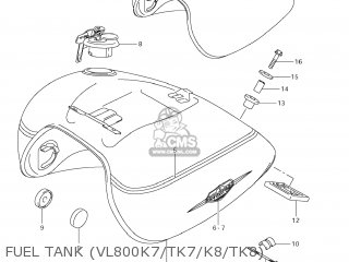 FUEL TANK (VL800K7/TK7/K8/TK8) - VL800T BOULEVARD C50 2007 (K7) USA CALIFORNIA (E03 E33)