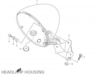 HEADLAMP HOUSING - VL800T BOULEVARD C50 2007 (K7) USA CALIFORNIA (E03 E33)