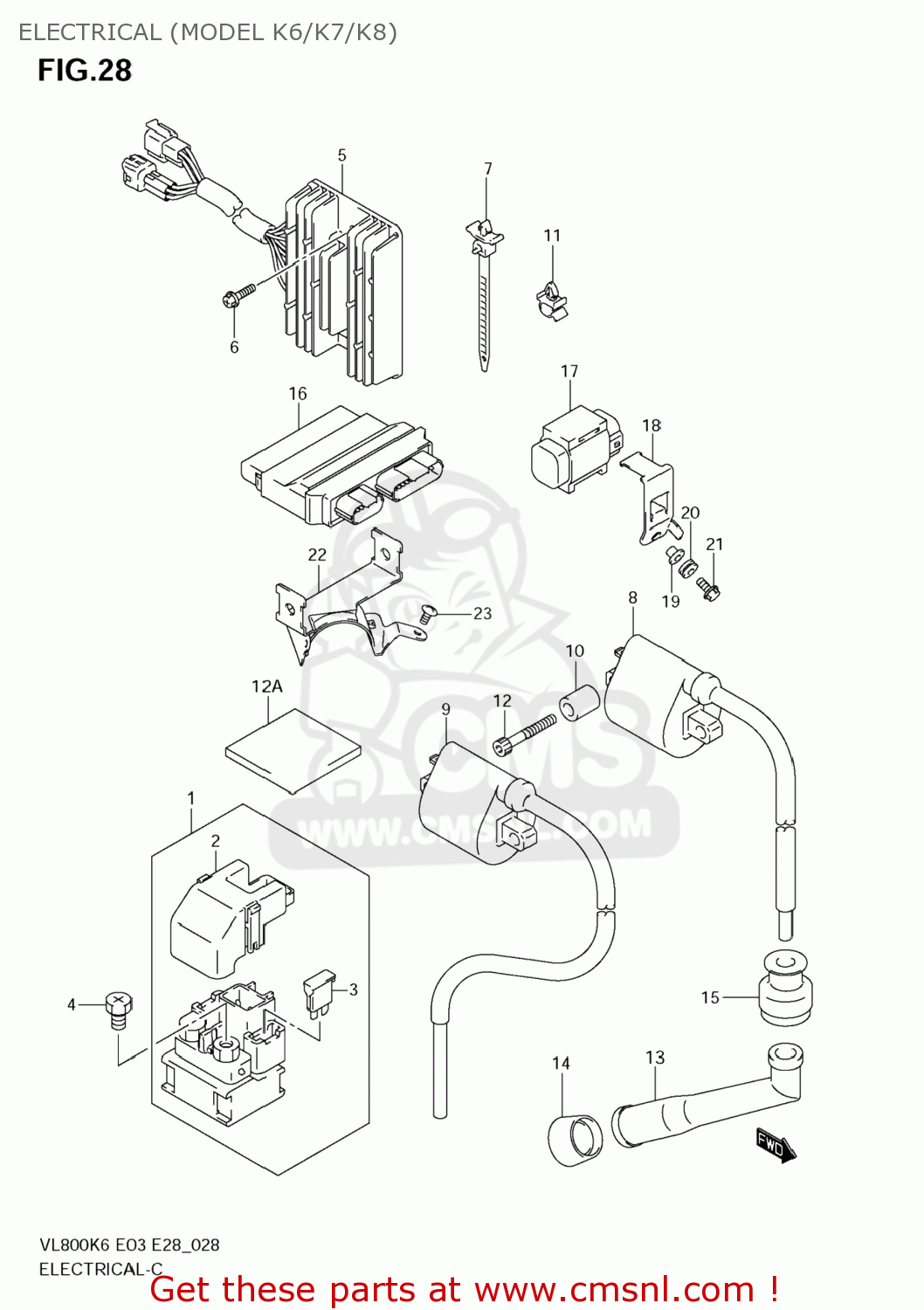 ELECTRICAL (MODEL K6/K7/K8) VL800T BOULEVARD C50 2008 (K8) USA CALIFORNIA (E03 E33)