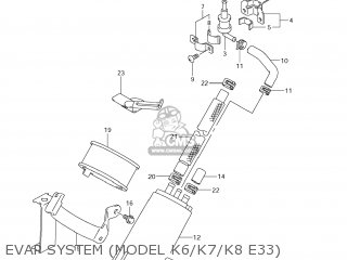 EVAP SYSTEM (MODEL K6/K7/K8 E33) - VL800T BOULEVARD C50 2008 (K8) USA CALIFORNIA (E03 E33)