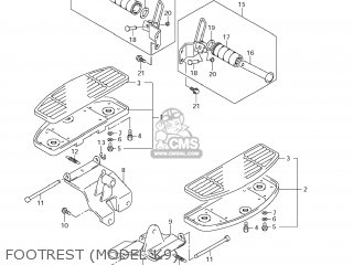 FOOTREST (MODEL K9) - VL800T BOULEVARD C50 2008 (K8) USA CALIFORNIA (E03 E33)