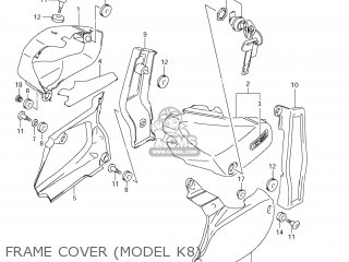 FRAME COVER (MODEL K8) - VL800T BOULEVARD C50 2008 (K8) USA CALIFORNIA (E03 E33)