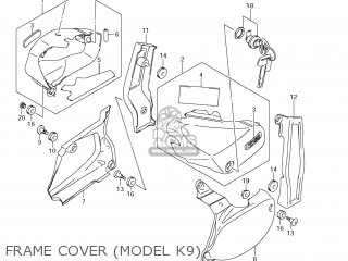 FRAME COVER (MODEL K9) - VL800T BOULEVARD C50 2008 (K8) USA CALIFORNIA (E03 E33)