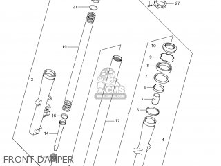FRONT DAMPER - VL800T BOULEVARD C50 2008 (K8) USA CALIFORNIA (E03 E33)