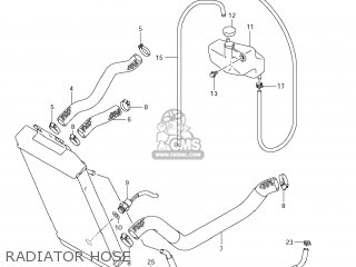 RADIATOR HOSE - VL800T BOULEVARD C50 2009 (K9) USA CALIFORNIA (E03 E33)