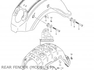 REAR FENDER (MODEL K9) - VL800T BOULEVARD C50 2009 (K9) USA CALIFORNIA (E03 E33)