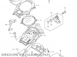 SPEEDOMETER (VL800K9/TK9) - VL800T BOULEVARD C50 2009 (K9) USA CALIFORNIA (E03 E33)