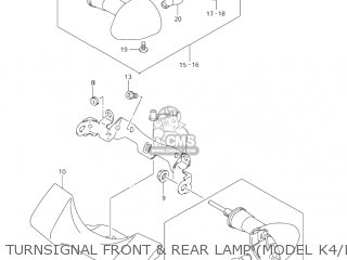 TURNSIGNAL FRONT & REAR LAMP (MODEL K4/K5) - VL800Z BOULEVARD C50 2005 (K5) CALIFORNIA (E33)