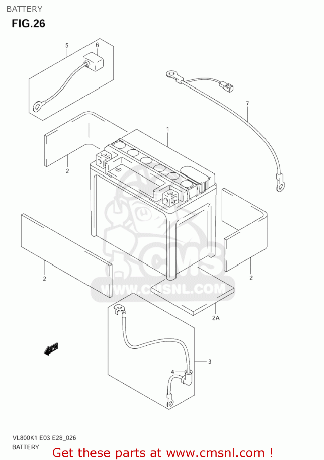 BATTERY VL800Z VOLUSIA 2001 (K1) USA (E03)