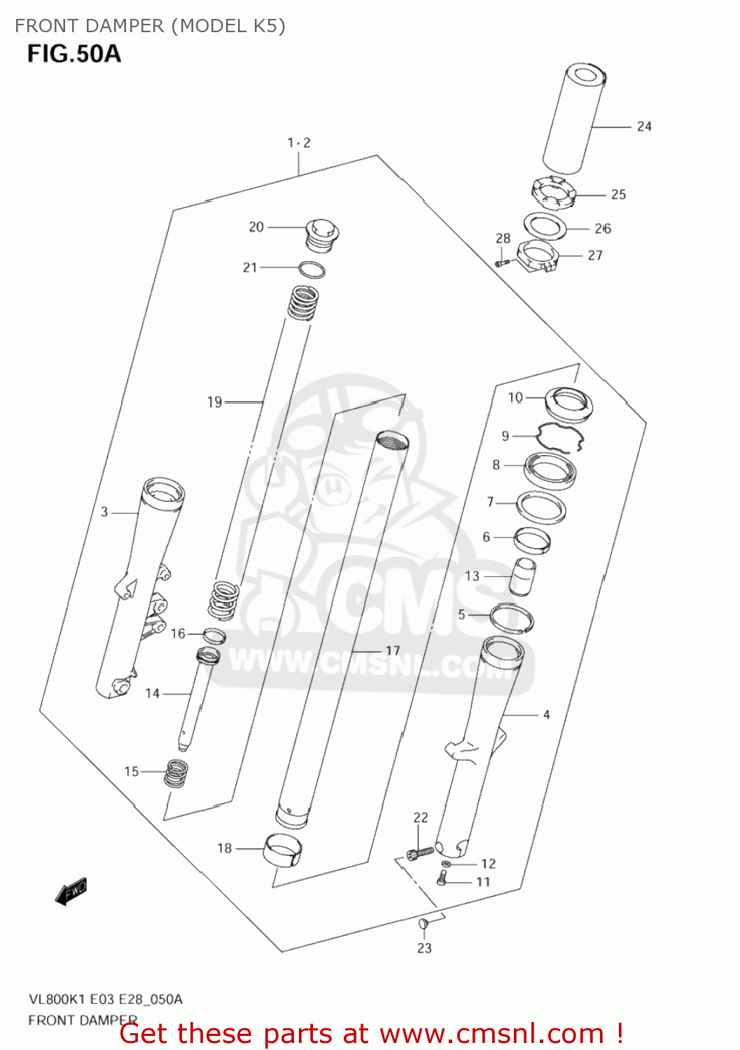 FRONT DAMPER (MODEL K5) VL800Z VOLUSIA 2001 (K1) USA (E03)