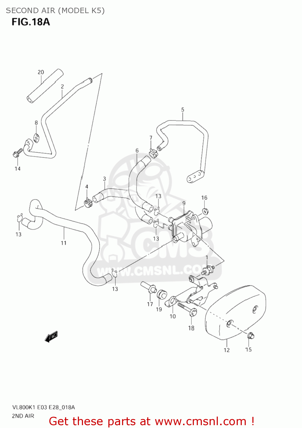 SECOND AIR (MODEL K5) VL800Z VOLUSIA 2001 (K1) USA (E03)