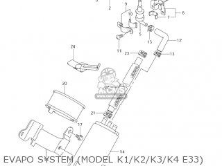EVAPO SYSTEM (MODEL K1/K2/K3/K4 E33) - VL800Z VOLUSIA 2001 (K1) USA (E03)