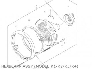 HEADLAMP ASSY (MODEL K1/K2/K3/K4) - VL800Z VOLUSIA 2001 (K1) USA (E03)