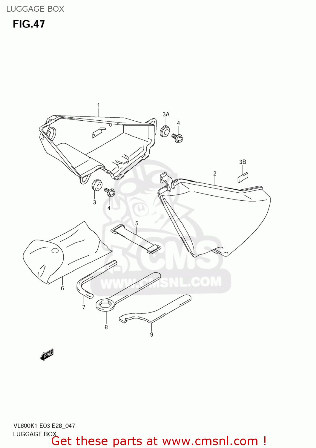 LUGGAGE BOX VL800Z VOLUSIA 2002 (K2) USA (E03)