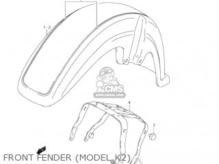 FRONT FENDER (MODEL K2) - VL800Z VOLUSIA 2002 (K2) USA (E03)