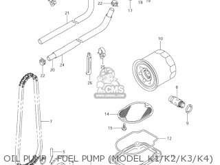 OIL PUMP / FUEL PUMP (MODEL K1/K2/K3/K4) - VL800Z VOLUSIA 2002 (K2) USA (E03)