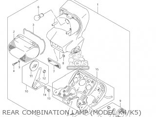 REAR COMBINATION LAMP (MODEL K4/K5) - VL800Z VOLUSIA 2002 (K2) USA (E03)