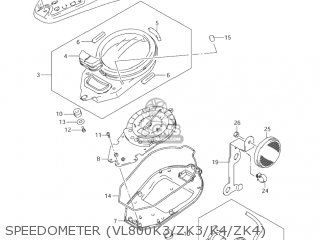 SPEEDOMETER (VL800K3/ZK3/K4/ZK4) - VL800Z VOLUSIA 2002 (K2) USA (E03)