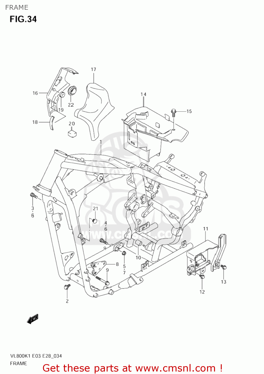 FRAME VL800Z VOLUSIA 2003 (K3) USA (E03)