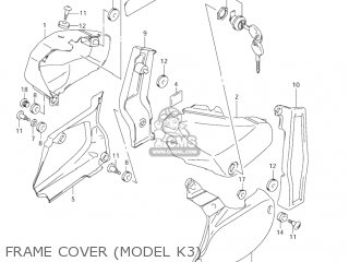 FRAME COVER (MODEL K3) - VL800Z VOLUSIA 2003 (K3) USA (E03)