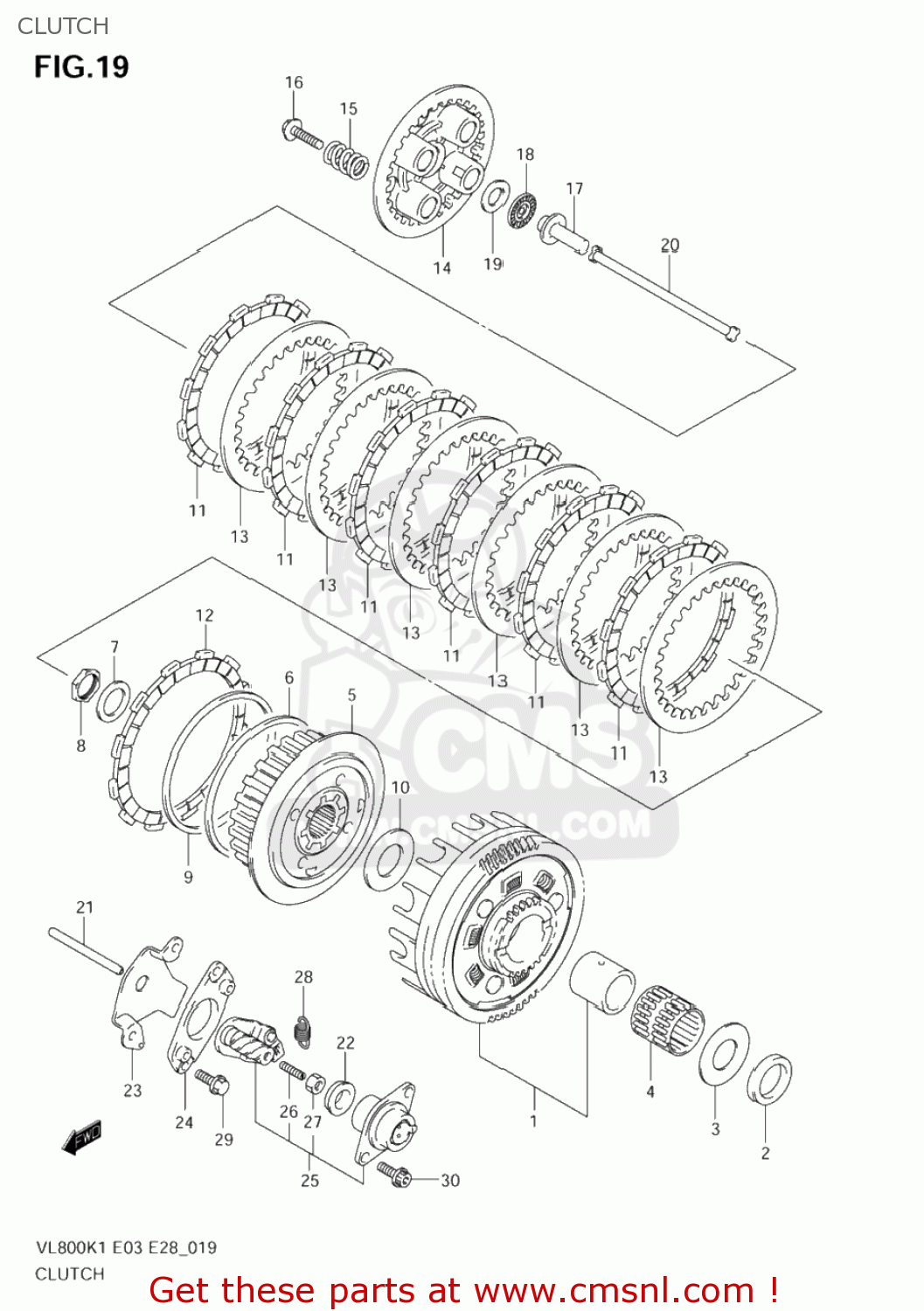 CLUTCH VL800Z VOLUSIA 2004 (K4) USA (E03)