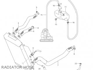 RADIATOR HOSE - VL800Z VOLUSIA 2004 (K4) USA (E03)
