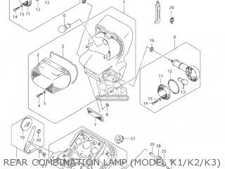 REAR COMBINATION LAMP (MODEL K1/K2/K3) - VL800Z VOLUSIA 2004 (K4) USA (E03)