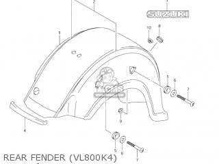 REAR FENDER (VL800K4) - VL800Z VOLUSIA 2004 (K4) USA (E03)