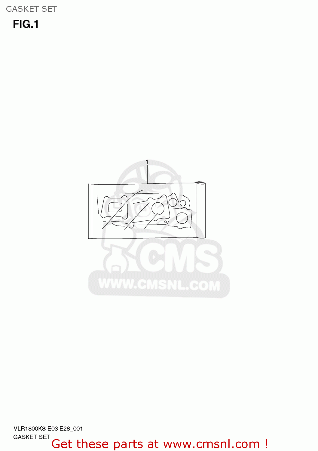 GASKET SET VLR1800 BOULEVARD C109R 2008 (K8) USA CALIFORNIA (E03 E33)