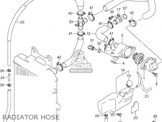 RADIATOR HOSE - VLR1800 BOULEVARD C109R 2008 (K8) USA CALIFORNIA (E03 E33)