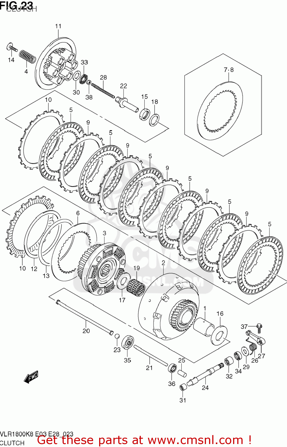 CLUTCH VLR1800 BOULEVARD C109R 2009 (K9) CALIFORNIA (E33)