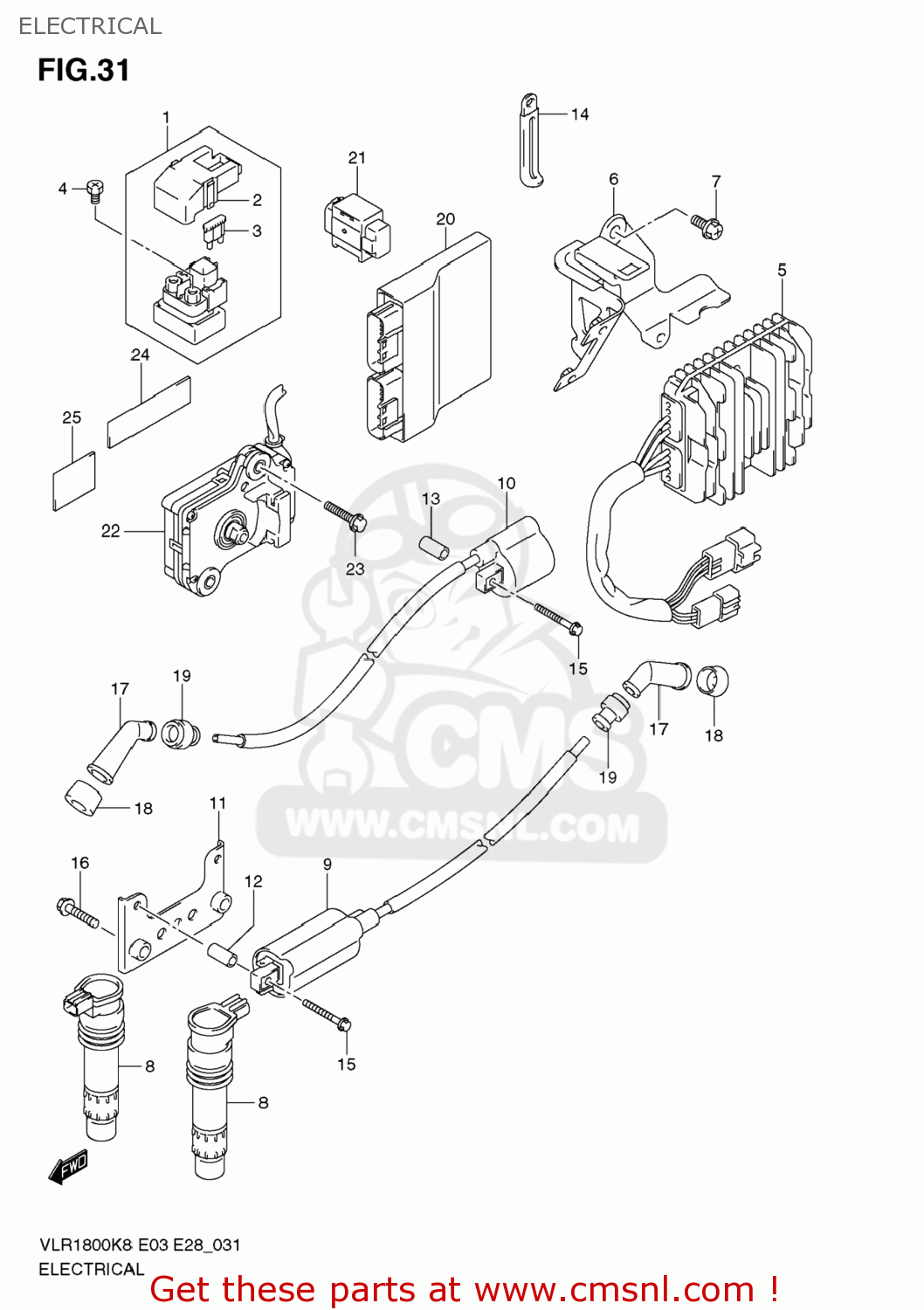 ELECTRICAL VLR1800 BOULEVARD C109R 2009 (K9) CALIFORNIA (E33)