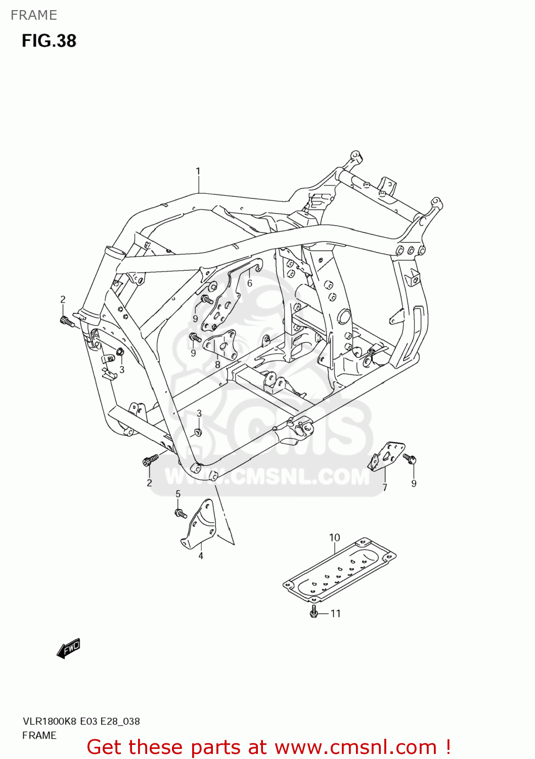 FRAME VLR1800 BOULEVARD C109R 2009 (K9) CALIFORNIA (E33)