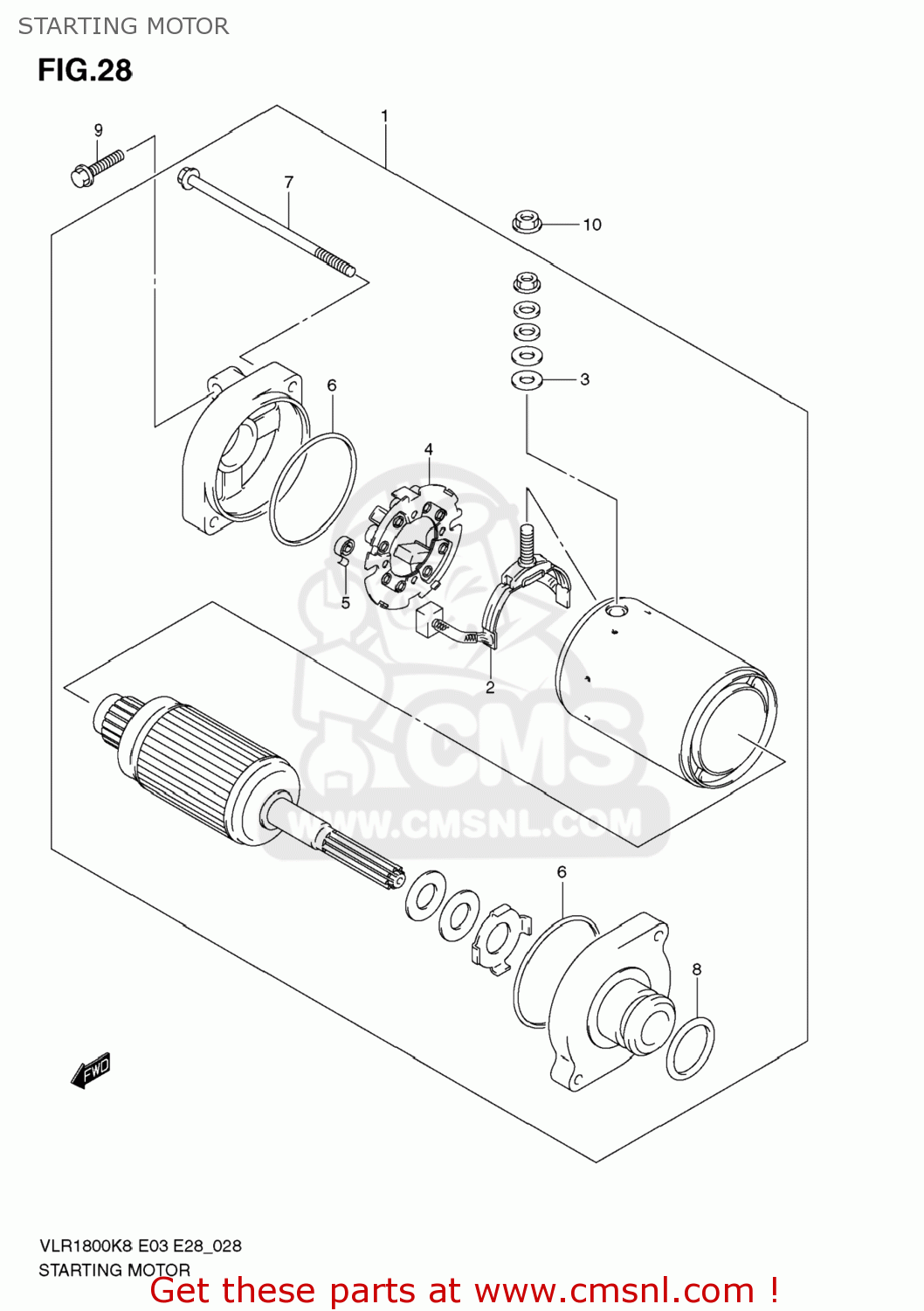 STARTING MOTOR VLR1800 BOULEVARD C109R 2009 (K9) CALIFORNIA (E33)