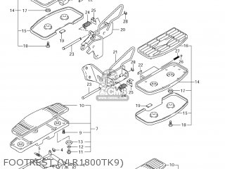 FOOTREST (VLR1800TK9) - VLR1800 BOULEVARD C109R 2009 (K9) CALIFORNIA (E33)