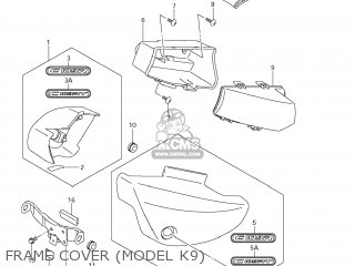 FRAME COVER (MODEL K9) - VLR1800 BOULEVARD C109R 2009 (K9) CALIFORNIA (E33)