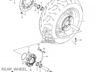 REAR WHEEL - VLR1800 BOULEVARD C109R 2009 (K9) CALIFORNIA (E33)