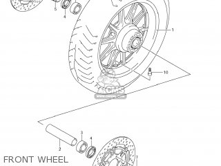 FRONT WHEEL - VLR1800T BOULEVARD C109R 2008 (K8) USA CALIFORNIA (E03 E33)
